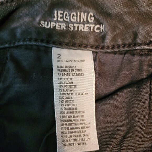 American Eagle Jeans 2 S Jegging Low Rise Super Stretch Black Wash Denim - Picture 4 of 10